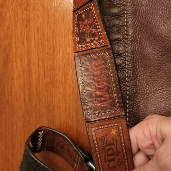 Vintage Fossil ALABAMA ROLL TIDE LEATHER PURSE! UNIQUE!! - Picture 3 of 13